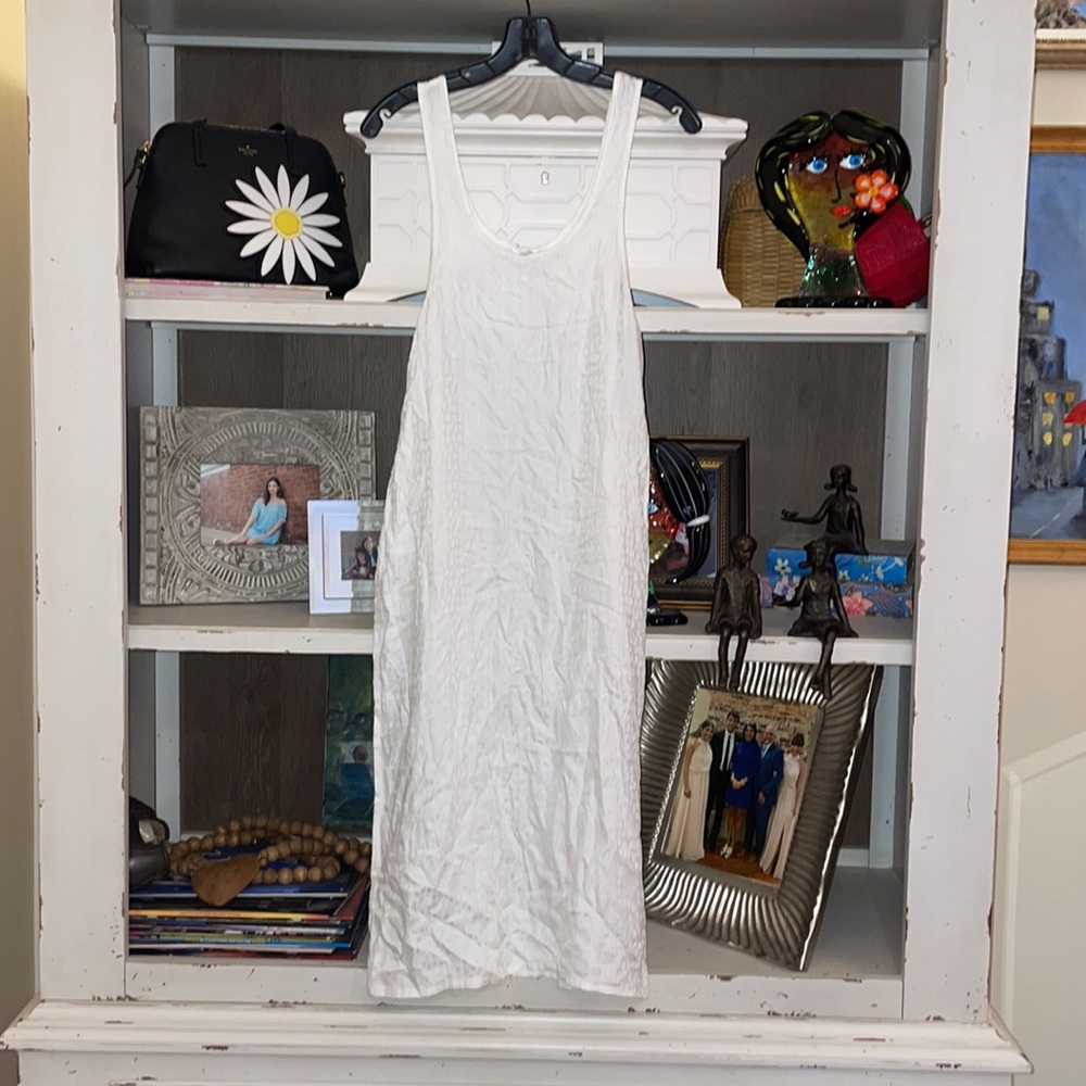 Tavik Billy Side Tie Coverup Tank Dress in White SZ XS NWOT